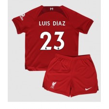 Liverpool Luis Diaz #23 Hjemmedraktsett Barn 2022-23 Kortermet (+ korte bukser)